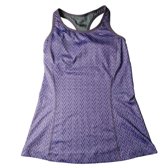 Women's NIKE DRI-FIT Size Small Athletic Top Shirt Padded Sports Bra Racerback - Picture 1 of 9